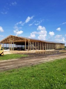 Post Frame Building with Richland Laminated Columns | Frame Building News