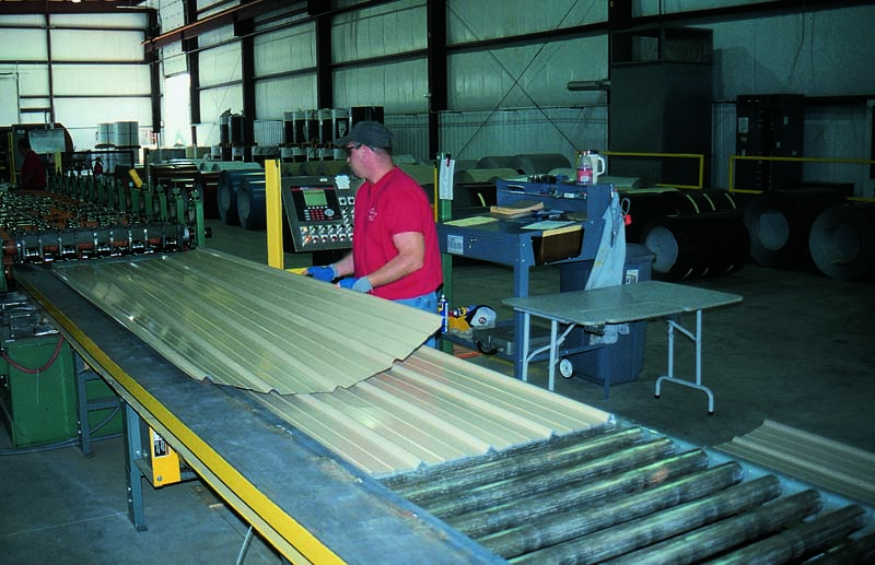 Everlast Roofing (top) and McElroy Metal (middle, bottom) sell both galvanized and Galvalume steel products into the post-frame markets.